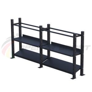 Купить Модульный стеллаж для гантелей, гирь и медболов 3780х430х1200 (2 секции) в Зарайске 